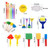 Children DIY Sponge Seal Painting Brush Painting Tool Set(Yellow Painting Clothes)