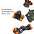 Remote Control Off-Road Tumbling Stunt Car Climbing Telescopic Deformation Toy Remote Control Car(Black Orange)