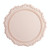 Embossed Silicone Heat Insulation Pad Decorative Mat Thick Round Silicone Pot Mat(Fog Pink)