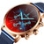 BINBOND B0135 Men Ultra-thin Three-eye Six-pin Multi-function Symphony Sports Watch(White Mash White Surface)