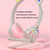 Soyto SY-G30 Cat Ear Computer Headset, Style: Non-luminous Version (Gray Pink)