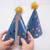 10 PCS Hairy Ball Birthday Paper Hat Crown Birthday Cake Hat Party Decoration(Golden Ball Black Small Happy)