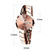 FNGEEN 5808 Women Fashion Steel Strap Quartz Watch Couple Watch(Brown Steel Coffee Surface)