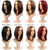 Ladies Short Hair Bobo Head Synthetic Hair Cover, Colour: Dark Brown