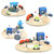 Multifunctional Wooden Police Station Road Track Set Baby Assembling Building Blocks Educational Early Education Toys