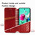 For LG K92 5G Cubic Grid Pressed Horizontal Flip Magnetic PU Leather Case with Holder & Card Slots & Wallet(Red)