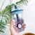 Children Cartoon Marine Animal Straw Drinking Cup Safe And Environmentally Friendly Plastic Drinking Cup(Light Blue)