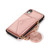 For iPhone XS Max Multi-functional Cross-body Card Bag TPU+PU Back Cover Case with Holder & Card Slot & Wallet(Rose Gold)