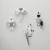 4 PCS Punch-Free Cartoon Animal Hooks Wall-Mounted Seamless Wall Refrigerator Door Decorative Hooks(Zebra)