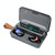 F9-5C Four-bar Breathing Light + Digital Display Noise Reduction Bluetooth Earphone with Hand Strap(Black)