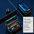 F9-5C Four-bar Breathing Light + Digital Display Noise Reduction Bluetooth Earphone with Hand Strap(Black)