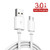 LZ-819A+C 18W QC3.0 USB + PD USB-C / Type-C Interface Travel Charger with Indicator Light + USB to Micro USB Fast Charging Data Cable Set, EU Plug(White)