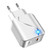 LZ-819A+C 18W QC3.0 USB + PD USB-C / Type-C Interface Travel Charger with Indicator Light + USB to 8 Pin Fast Charging Data Cable Set, EU Plug(White)