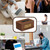 W5C Subwoofer Wooden Clock Bluetooth Speaker, Support TF Card & 3.5mm AUX(Brown Wood)