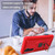 For Xiaomi Mi Note 10 Lite Carbon Fiber Protective Case with 360 Degree Rotating Ring Holder(Red)
