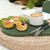 Water Ripple Cutting Board Afternoon Tea Snack Plate Photo Props Small (Green Lotus Color)