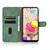 For LG K42 Solid Color Skin Feel Magnetic Buckle Horizontal Flip Calf Texture PU Leather Case with Holder & Card Slots & Wallet(Green)