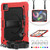 For iPad Air 2022 / 2020 10.9 Shockproof Black Silica Gel + Colorful PC Protective Case(Red)