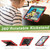 For iPad Air 2022 / 2020 10.9 Shockproof Black Silica Gel + Colorful PC Protective Case(Red)