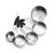 5 in 1 Stainless Steel Measuring Spoon Set Coffee Spoon Baking Kitchen Gadget, Style:Measuring Cup(Black)