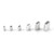 240 PCS M1.2 / M1.5 / M2 / M2.5 / M3 / M4 Wire Rope 8-shaped Aluminum Sleeve