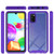 For Samsung Galaxy A41 Starry Sky Solid Color Series Shockproof PC + TPU Protective Case(Baby Blue)