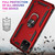 For Google Pixel 4 Shockproof TPU + PC Protective Case with 360 Degree Rotating Holder(Red)