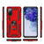 For Samsung Galaxy S20 FE 5G Shockproof TPU + PC Protective Case with 360 Degree Rotating Holder(Blue)