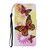 Coloured Drawing Pattern Horizontal Flip PU Leather Case with Holder & Card Slots & Wallet & Lanyard For iPhone 8 Plus & 7 Plus(Chrysanthemum Butterfly)
