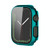 Electroplating Shockproof PC Protective Case with Tempered Glass Film For Apple Watch Series 9 / 8 / 7 45mm(Emerald Green)