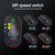 HXSJ T66 7 Keys Colorful Lighting Programmable Gaming Wireless Mouse (White)