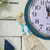 Mediterranean Style Blue And White Rudder Clock Wall Clock Home Living Room Bedroom Decoration Wooden Crafts, Style:Pisces
