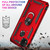 For Xiaomi Redmi 9C Shockproof TPU + PC Protective Case with 360 Degree Rotating Holder(Red)