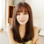 Realistic Long Straight Hair Wig Synthetic Fiber Headgear For Women, Style:Long Chocolate 67CM