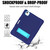 Contrast Color Robot Shockproof Silicon + PC Protective Case with Holder & Pen Slot For iPad Air 2022 / 2020 10.9(Navy Blue+Blue)(Navy Blue+Blue)