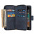 For iPhone SE 2022 / SE 2020 / 8 / 7 Zipper Wallet Bag Horizontal Flip PU Leather Case with Holder & 9 Card Slots & Wallet & Lanyard & Photo Frame(Blue)