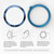 For Samsung Galaxy Watch 3 41mm Smart Watch Steel Bezel Ring, A Version(Blue Ring White Letter)