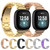 For Fitbit Versa 3 / Fitbit Sense 3-Beads Stainless Steel Watch Band with Disassembly Tools(Official Gold)