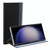 For Samsung Galaxy S22 5G Side Display Magnetic Flip Plain Cloth + PC Case with Holder & Sleep / Wake-up Function(Sky Blue)