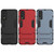 For Vivo Y20 PC + TPU Shockproof Protective Case with Holder(Black)