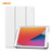 For iPad 10.2 2021 / 2020 / 2019 ENKAY ENK-8014 PU Leather + Plastic Smart Case with Three-folding Holder(White)