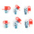 100 in 1 Zerk Oil Grease Fitting Assortment Kits with Dust Cover Cap