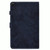 For Samsung Galaxy Tab A7 (2020) T500 Marble Style Cloth Texture Leather Case with Bracket & Card Slot & Pen Slot & Anti Skid Strip(Dark Blue)