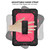 For Samsung Galaxy Tab A 10.1 (2019) T510/T515 Shockproof PC + Silicone Combination Case with Holder & Hand Strap & Shoulder Strap(Black + Rose Red)