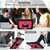 For Samsung Galaxy Tab A 10.1 (2019) T510/T515 Shockproof PC + Silicone Combination Case with Holder & Hand Strap & Shoulder Strap(Black + Rose Red)