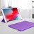 Three-folding Surface PU Leather TPU Matte Soft Bottom Case with Holder & Sleep / Wake-up Function For iPad 10.2 2021 / 2020 / 2019 / iPad Pro 10.5 inch (Purple)