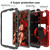 For iPad Air 2022 / 2020 10.9 Shockproof Two-Color Silicone Protective Case with Holder(Red + Black)