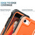 For iPhone SE 2022 / SE 2020 / 8 / 7 3 in 1 PC + TPU Phone Case with Ring Holder(Orange)