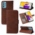 For Samsung Galaxy A33 5G Embossed Happy Cat Pattern Leather Phone Case(Brown)