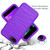 For iPhone 6/7/8G Wave Pattern 3 in 1 Silicone+PC Shockproof Protective Case(Purple)